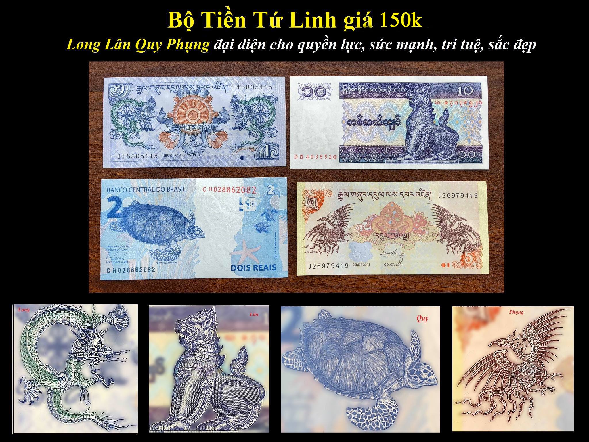 Bộ tiền Long Lân Quy Phụng