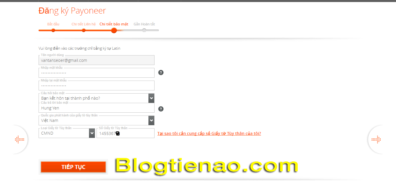 Hướng dẫn đăng ký tài khoản Payoneer. Ảnh 3
