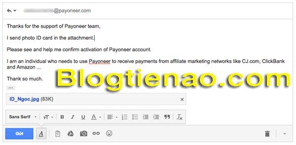 Xác thực thông tin đăng ký Payoneer. Ảnh 6