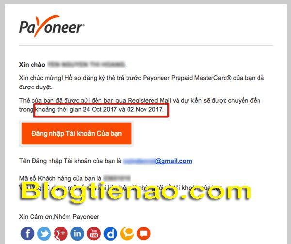 Cách yêu cầu Payoneer gửi thẻ. Ảnh 6