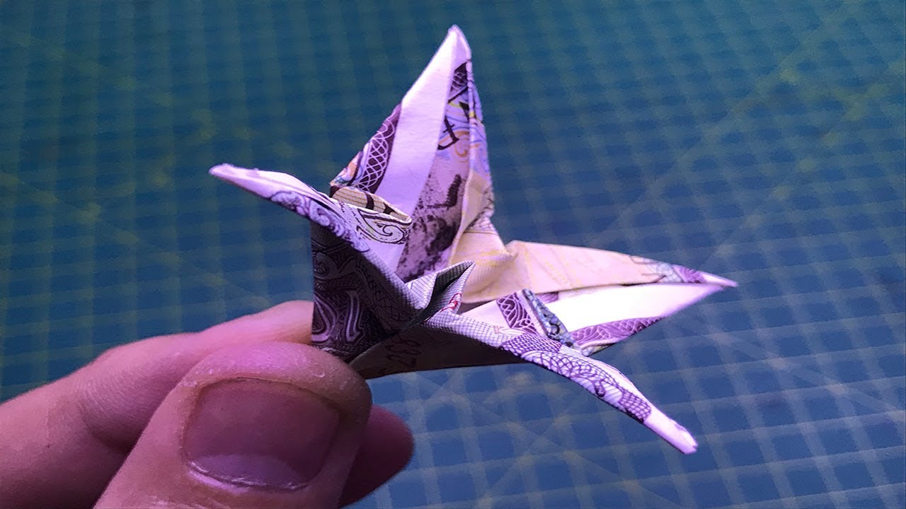 hướng dẫn cách làm hoa ly bằng tiền giấy money origami flower lily tutorials - YouTube